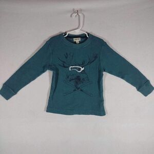Cherokee Shirt Boys Size XS 4-5  Long Sleeve Tee Moose With Goggles